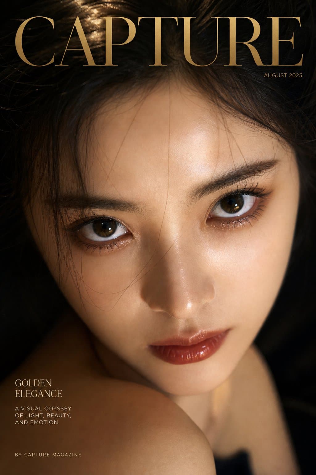Luxury Cinematic Portrait High-Angle Close-up