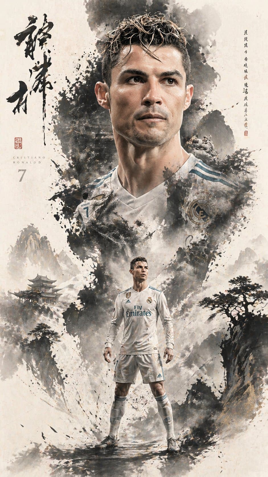 Ink Double Exposure Character Poster