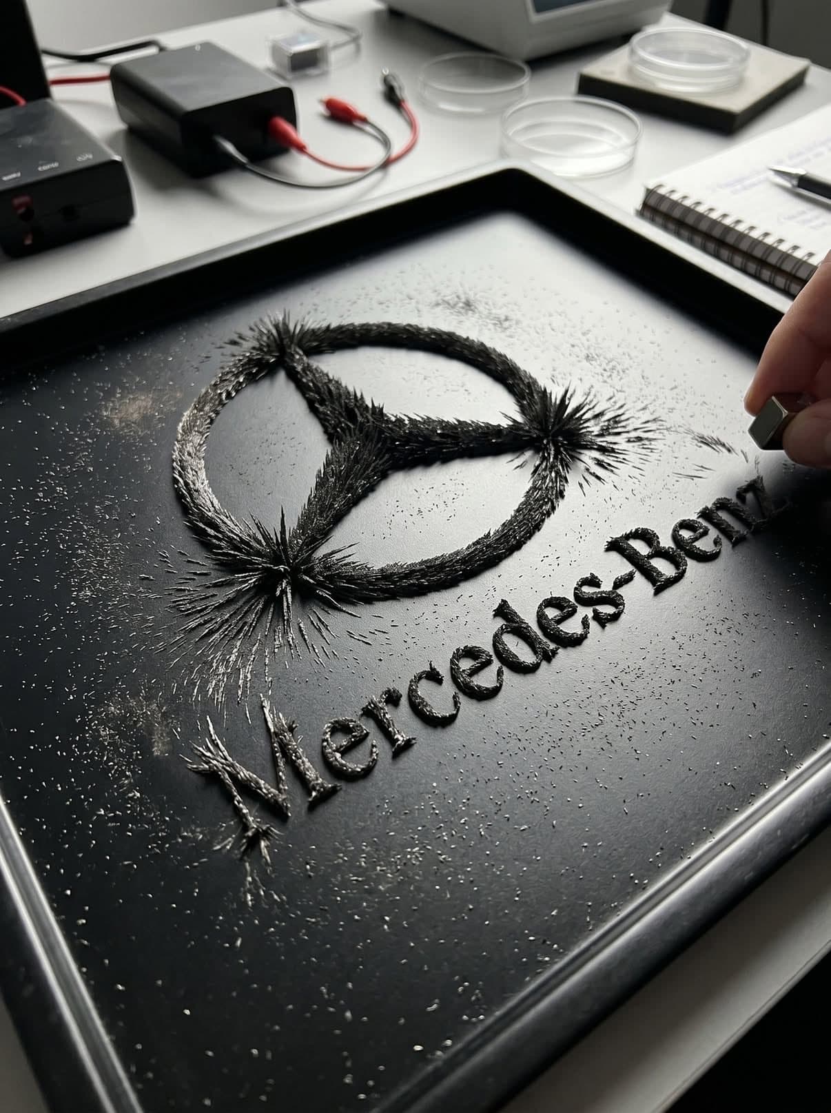 Magnetic Field Iron Filings Logo Physical Imaging