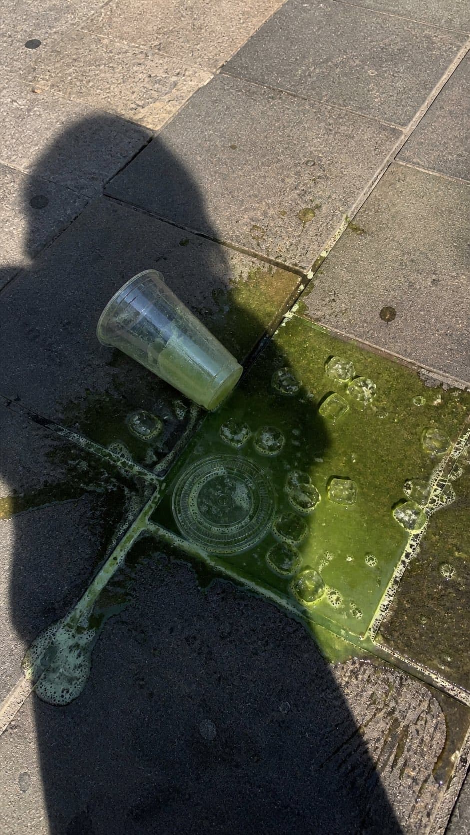 Spilled Matcha Street Smartphone Photo