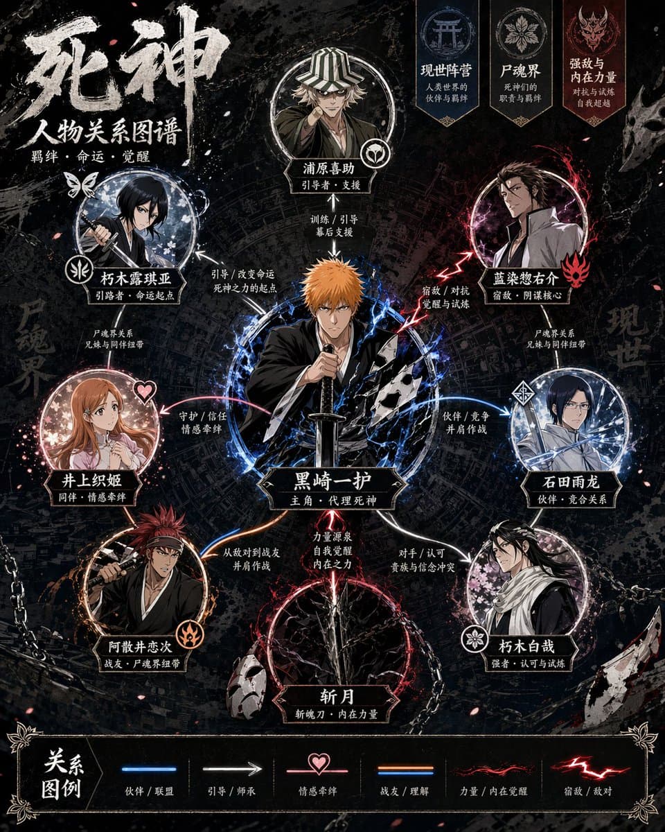 Character Relationship Map Infographic