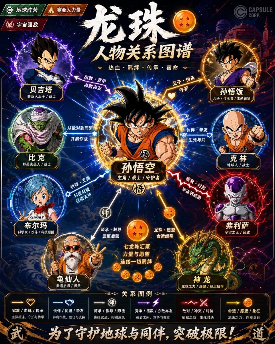 Character Relationship Map Infographic