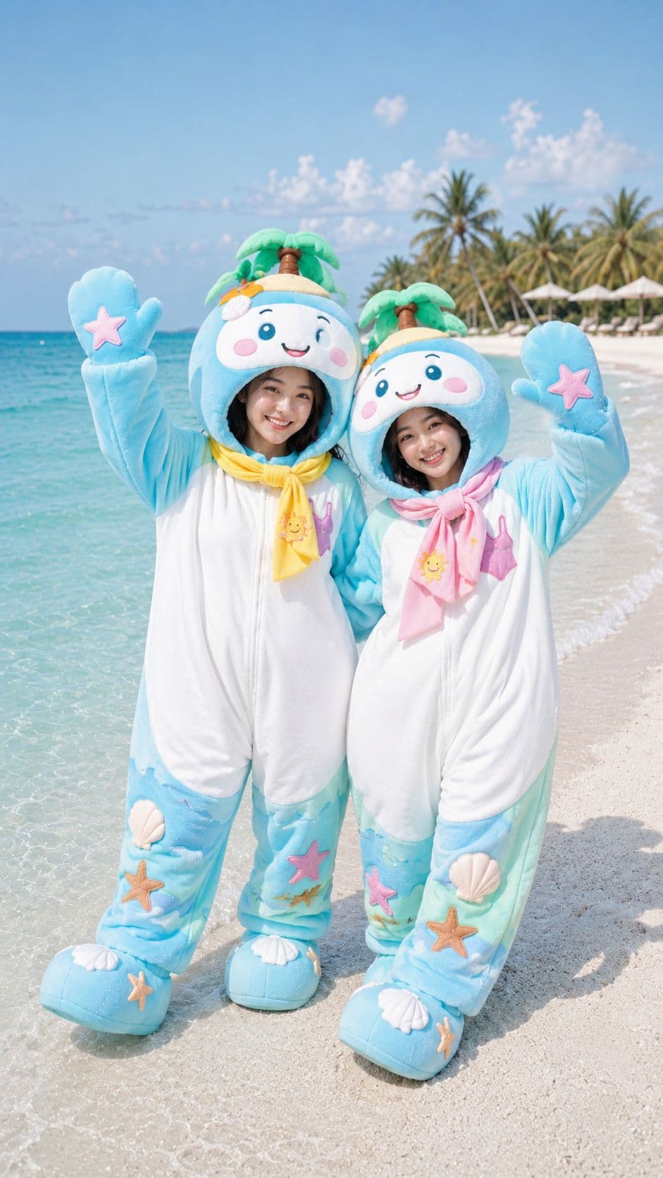 Full-body mascot pajama holiday character design