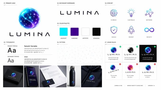 Fictional Brand Visual Identity Package