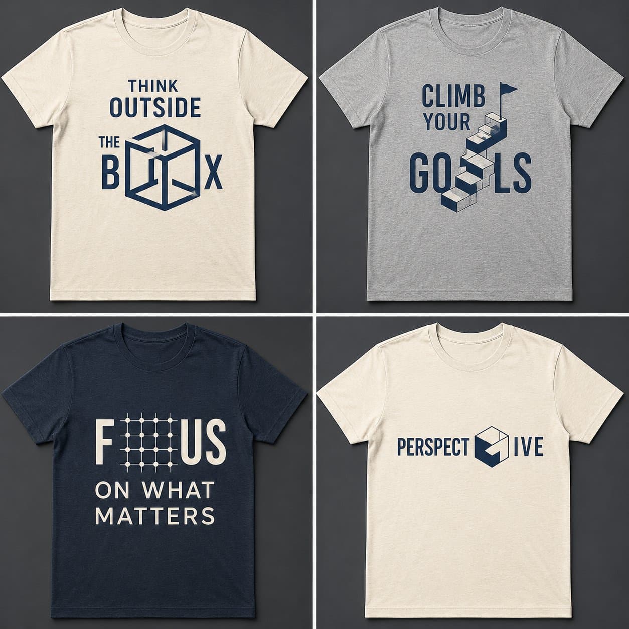 Flat Lay T-Shirt Mockup with Optical Illusion