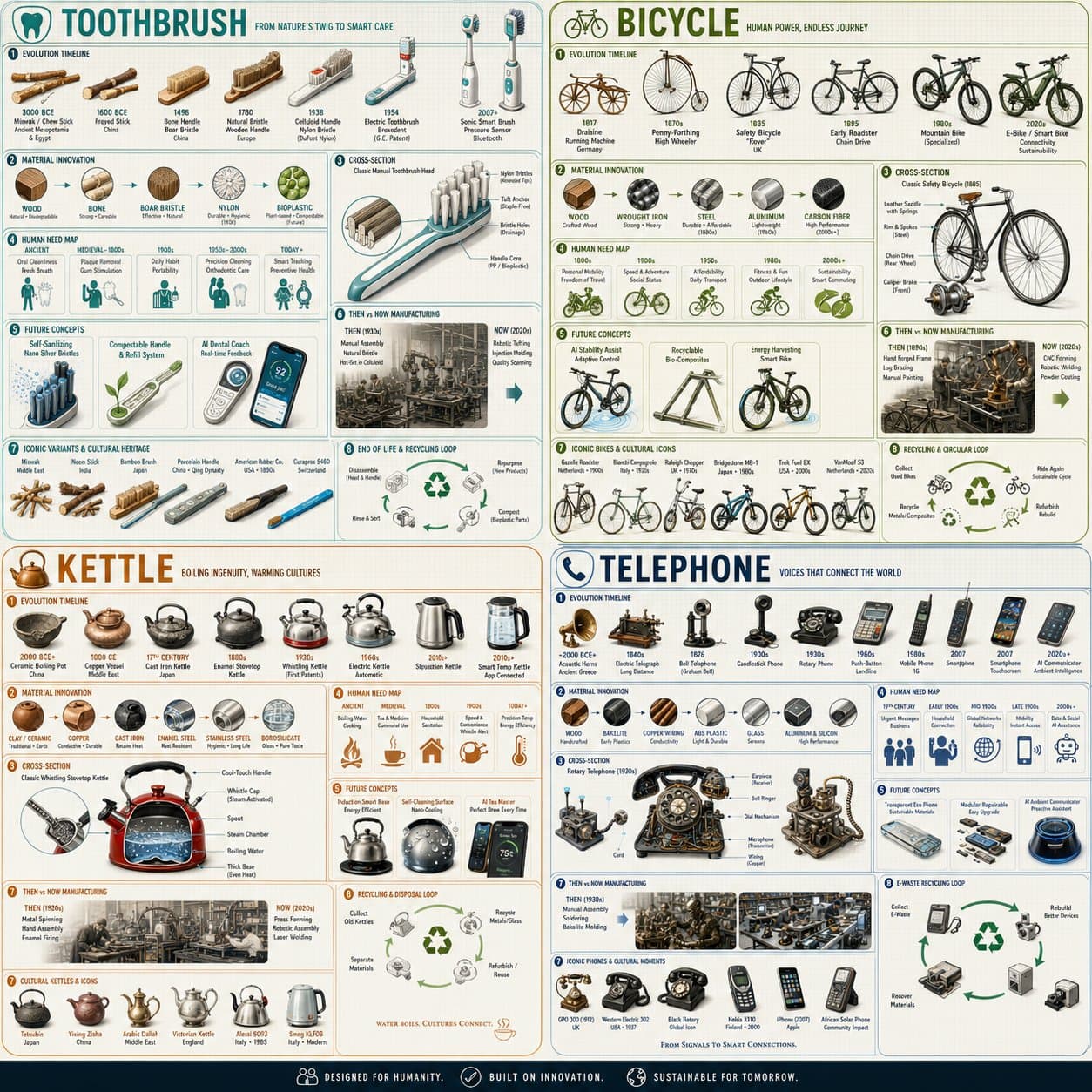 Evolution of Everyday Objects Grid Prompt