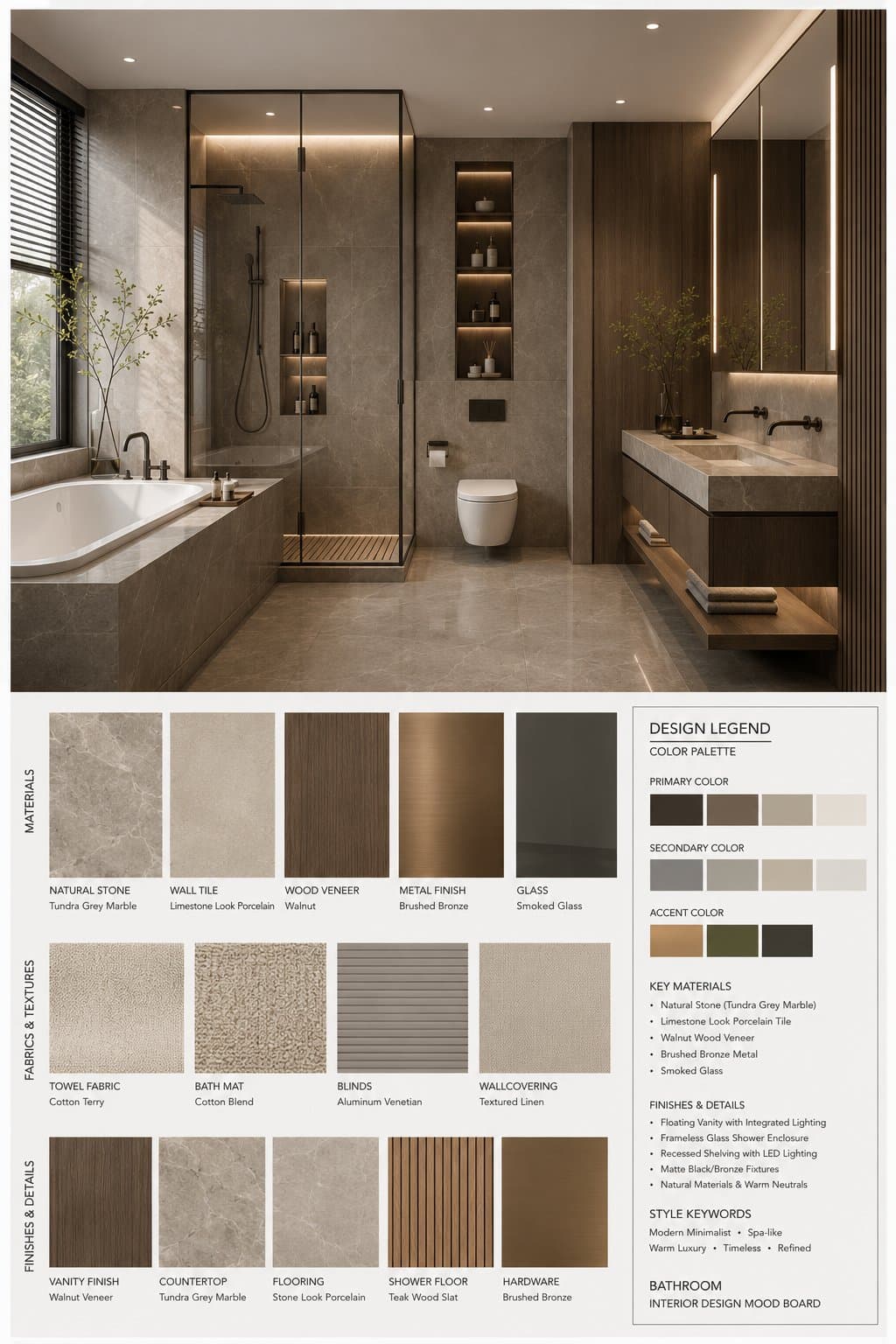 Modern Mid-Century Bedroom Mood Board Generator