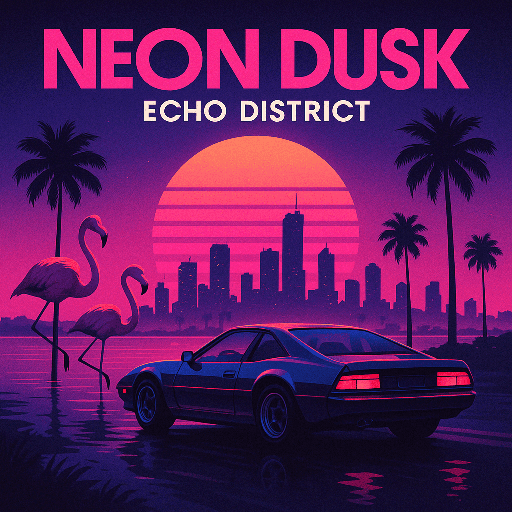 Neon Dusk Album Art Design