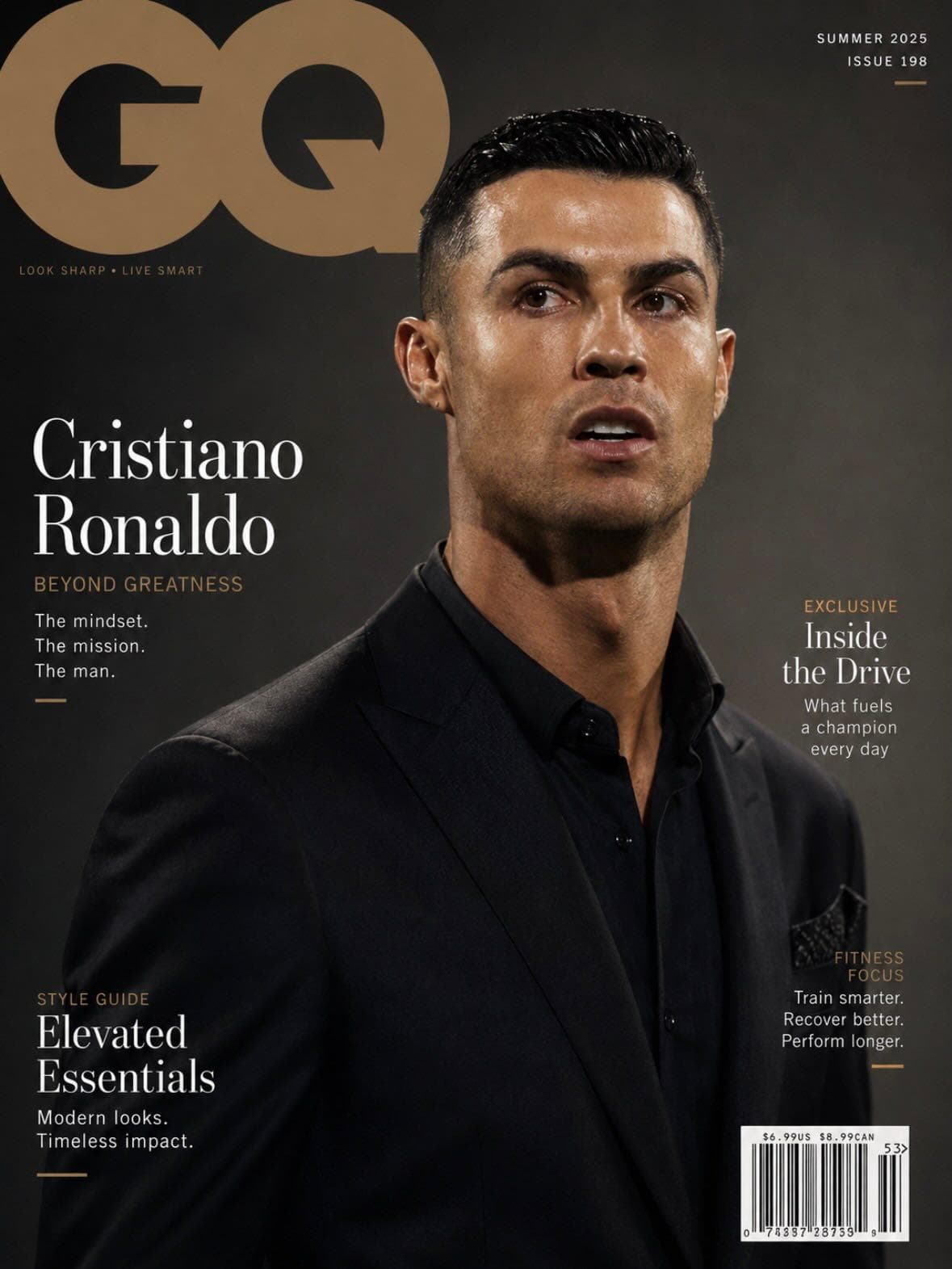 luxury magazine cover style portrait