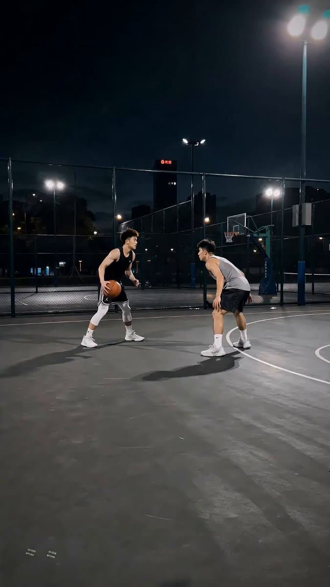 Street basketball 1v1 realistic action