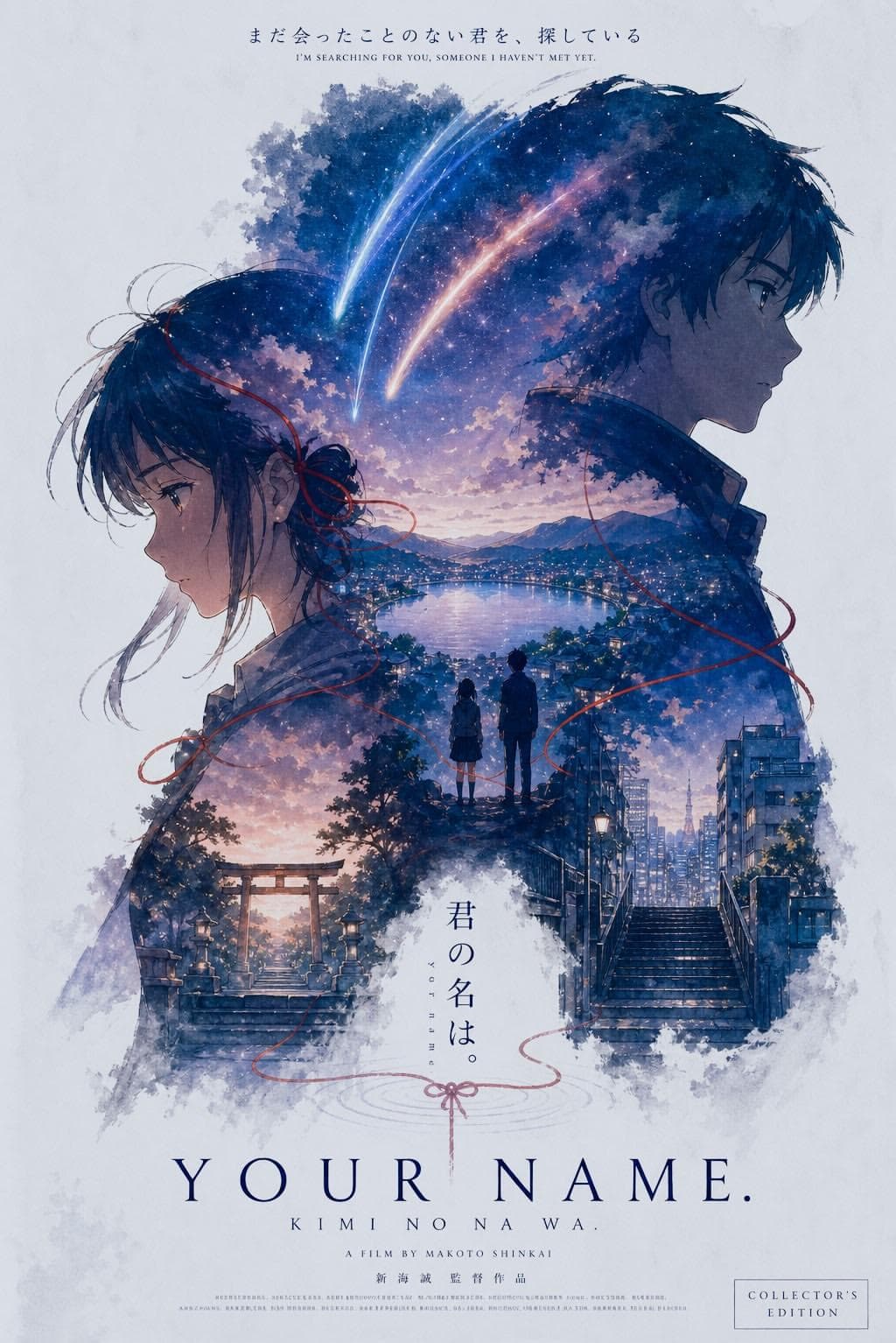 Epic narrative poster silhouette fusion