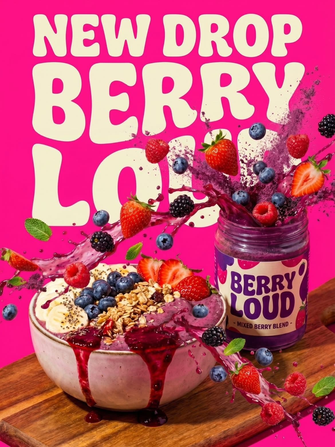 Dynamic Food Product Ad with Splash Effects
