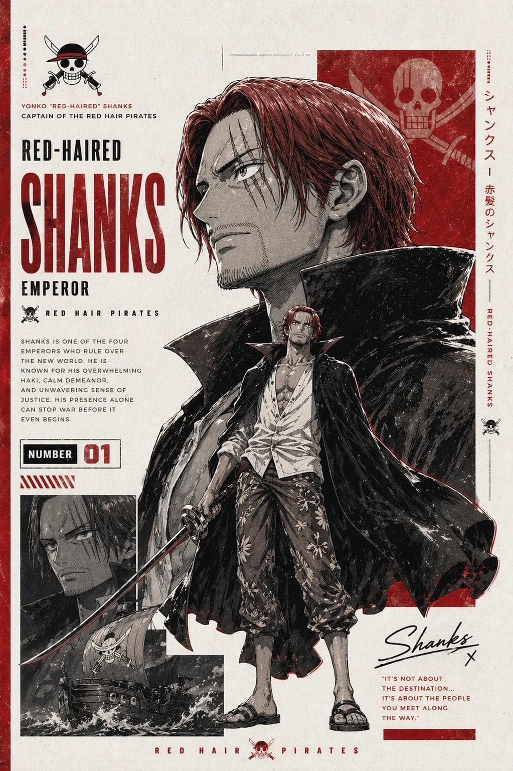 Epic Pirate Warrior Manga Poster