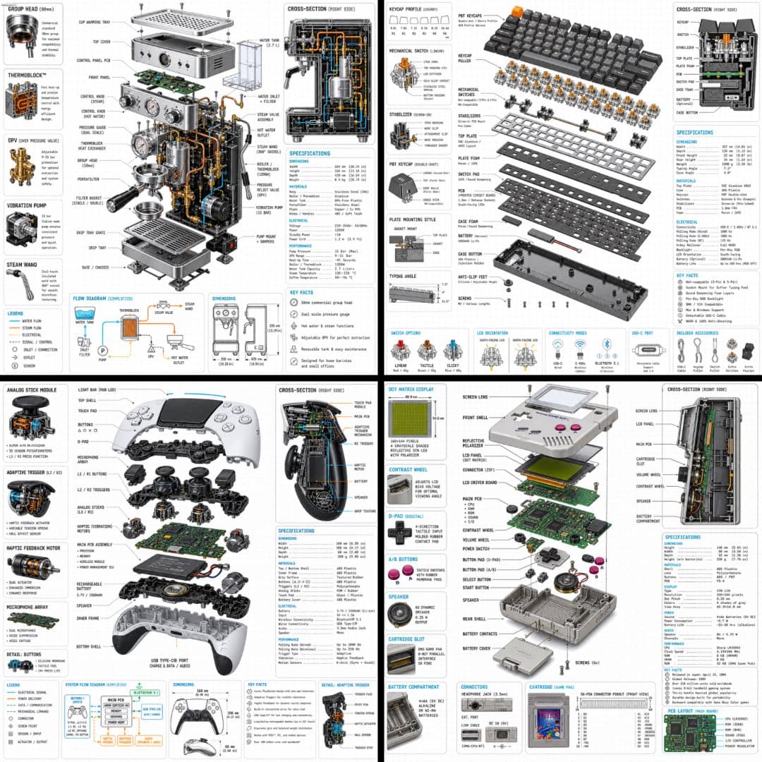 Exploded View Diagram of Mechanical Component Assembly