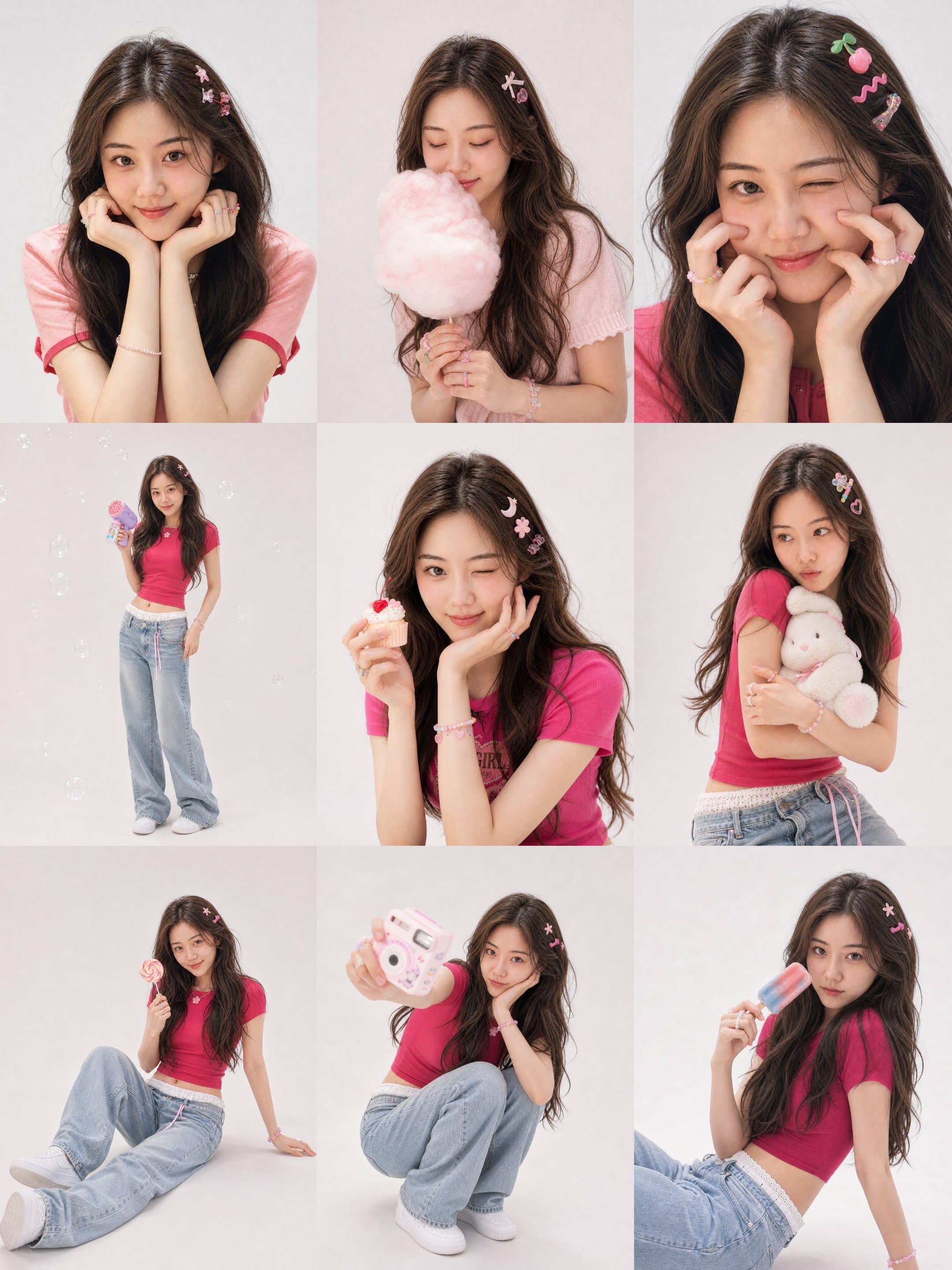 Y2K Korean Mischievous Girl Photo Shoot